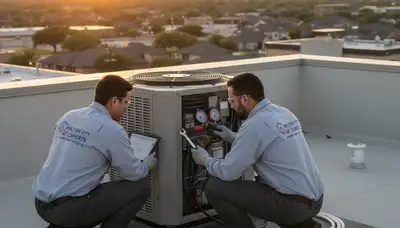 Professional AC repair technician serving residential units in Fort Worth, TX